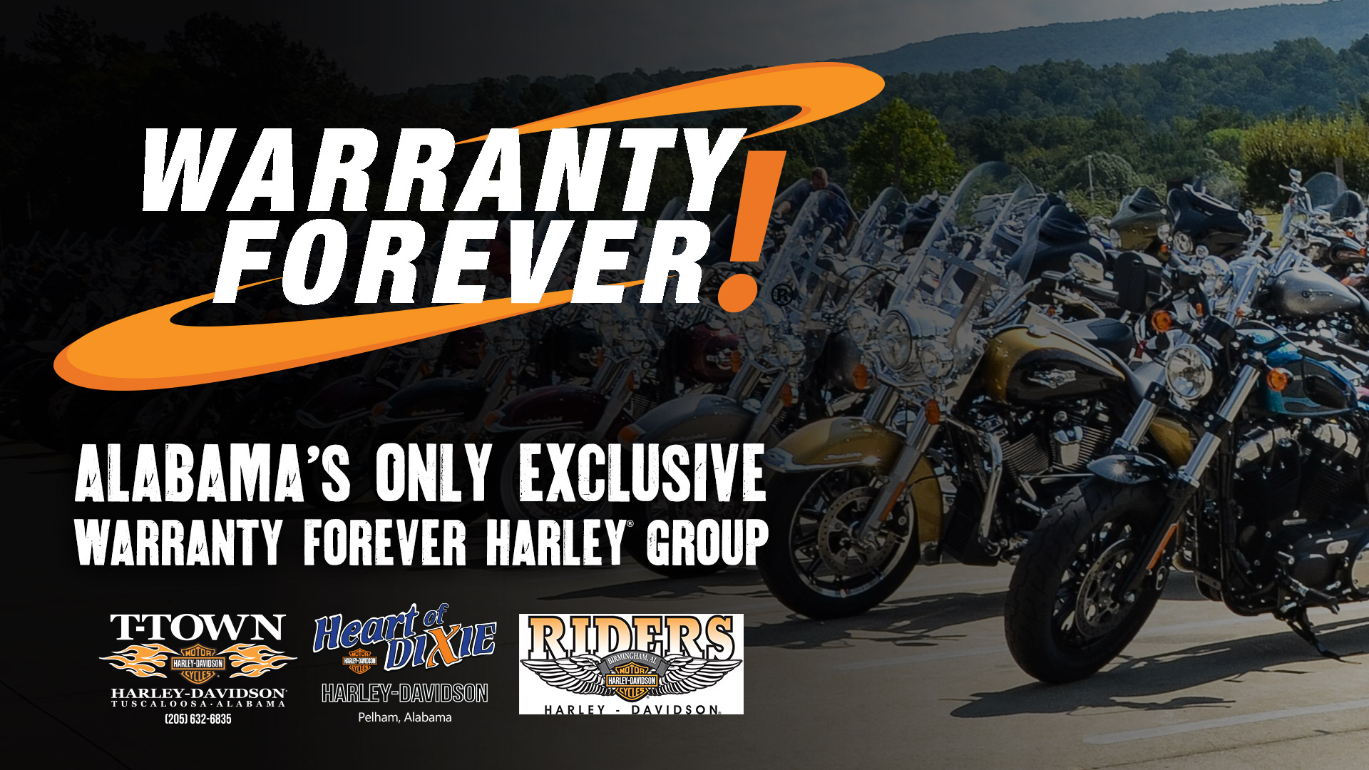 Warranty Forever - Lifetime Warranty on Harley Davidson Motorcycles at Heart of Dixie Harley-Davidson